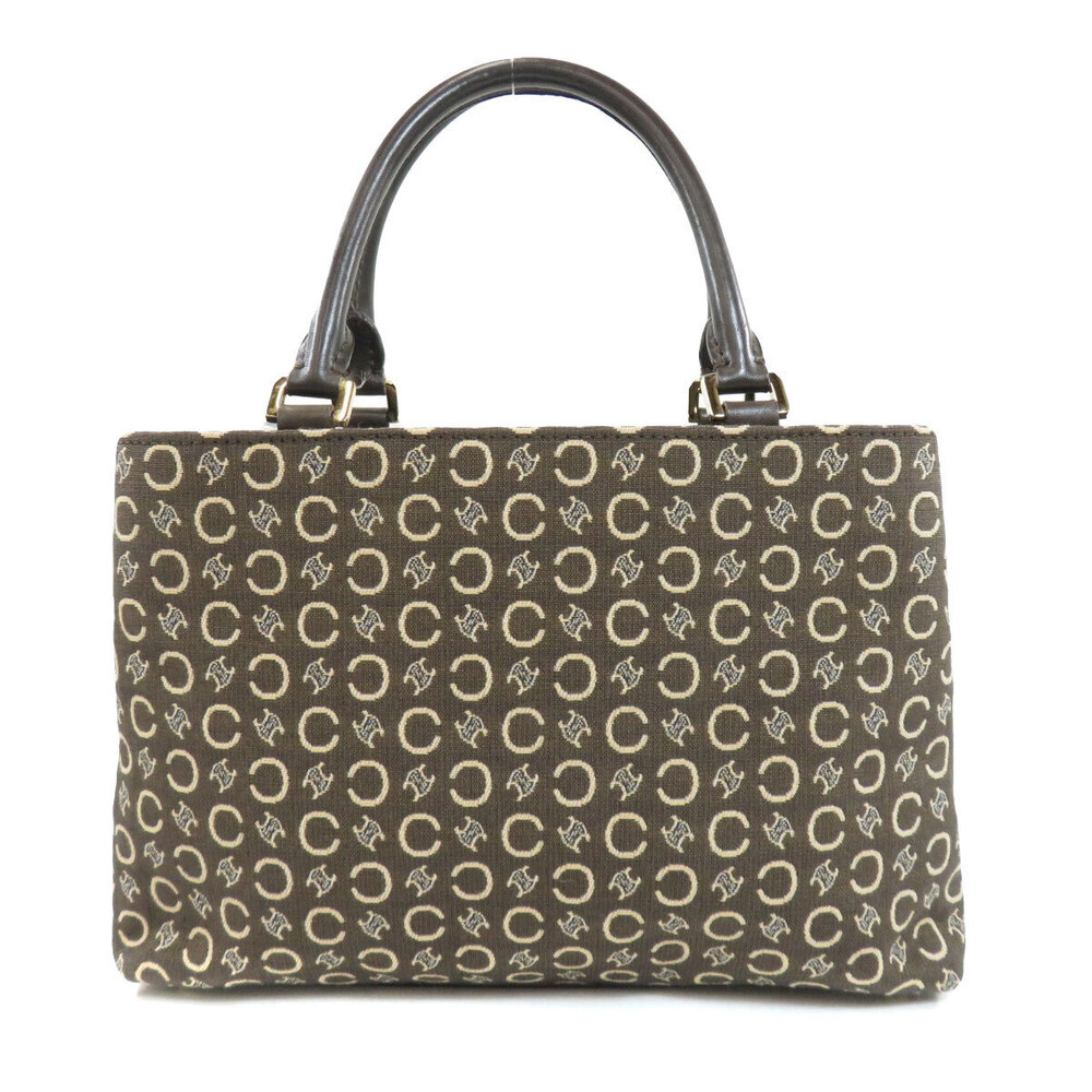 Celine Macadam C Handbag Canvas Brown